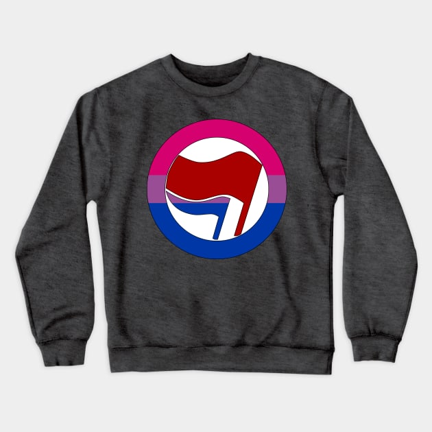 Bi Antifascist Action Crewneck Sweatshirt by dikleyt